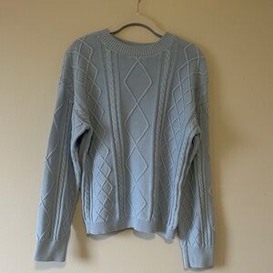 Edikted Light Blue Cable Knit Sweater